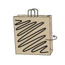 Kraft bruin, 32 x 16 x 43 cm