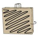 Kraft wit, 32 x 16 x 31 cm